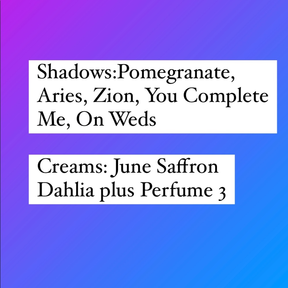 Seint Shadows and creams listed